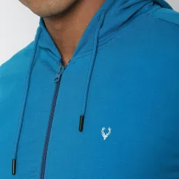 Allen Solly Blue Regular Fit Hooded Sweatshirts image 4