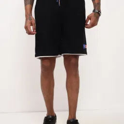 showoffff Showoff Black Cotton Regular Fit Shorts image 1