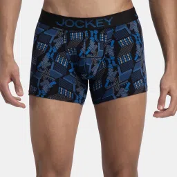 Jockey FP23 Men's Super Combed Cotton Elastane Stretch Printed Trunk with Ultrasoft Waistband image 1