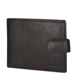 SASSORA Black Casual Leather Rfid Bi-Fold Wallet for Men image 2