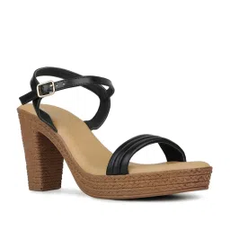 Five by Inc.5 Women's Black Ankle Strap Sandals image 1