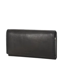 SASSORA Black Solid Rfid Wallet for Women image 2