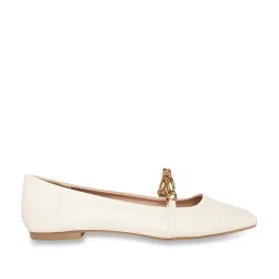 Forever Glam by Pantaloons Women's Beige Mary Jane Shoes image 2