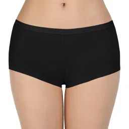 Amante Blue & Black Boy Shorts Panties - Pack Of 2 image 2