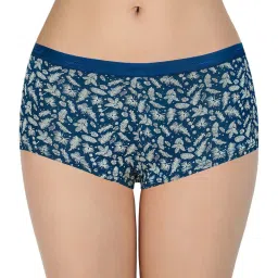 Amante Blue & Grey Cotton Printed Boy Shorts Panties - Pack Of 2 image 2