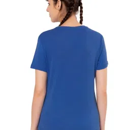 Amante Blue Cotton Sports T-Shirt image 2