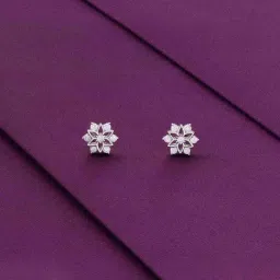 Kai Jewel Sterling Silver Mimalistic Floral Stud Earrings-image-30