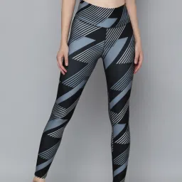 Reebok Black Printed Sports Tights image 1