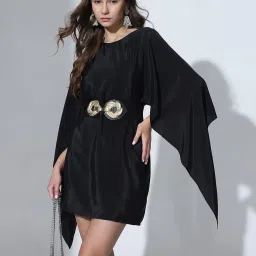 Vero Moda Black Regular Fit A Line Dress image 1