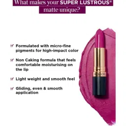 Revlon Super Lustrous Lipstick Bold Matte Showy Red - 4.2 gm image 4