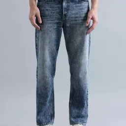 Bene Kleed Blue Relaxed Fit Cotton Lightly Washed Jeans image 1