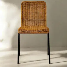 TESU Brown & Black¿Rattan Rustic Woven Accent Chair image 2