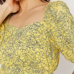 Vero Moda Yellow Floral Print Maxi Dress image 5