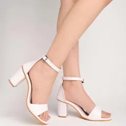 Shoetopia Kids White Ankle Strap Sandals image 1