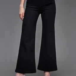 Miss Chase Black Denim Regular Fit High Rise Jeans image 1