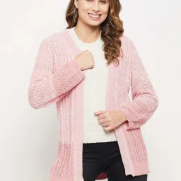 MADAME Peach Textured Pattern Shrug image 1