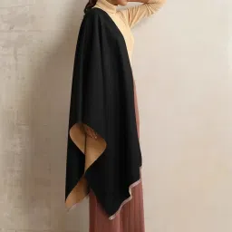true browns TrueBrowns Beige & Black Plain Stole image 1