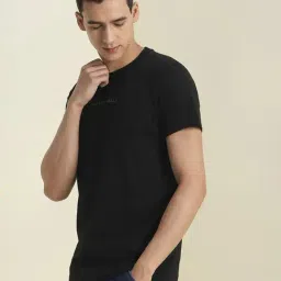 Allen Solly Black Nylon Regular Fit T-Shirt image 3