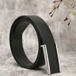 Carlton London Black Leather Casual Belt for Men image 1