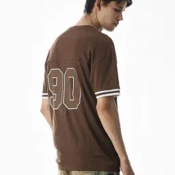 Jack & Jones Brown Cotton Oversized Printed T-Shirt image 2