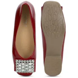 Truffle Collection Women's Red Casual Pumps image 4