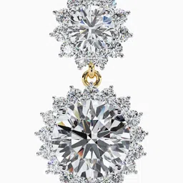 VALANOVA BIS Hallmarked 18K Yellow Gold Diamond Studded Earrings 1.43 gm image 4