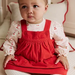 NEXT Infants Print Pinafore Dress with Bodysuit & Stockings-picture-22