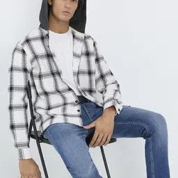 Pepe Jeans Men Buffalo Checked Hooded Casual Shirt-picture-31