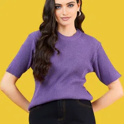 Chemistry Self Design Round Neck Cotton T-shirt-image-12