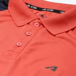 ALCIS Red & Navy Polo T-Shirt image 4