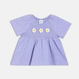 Miniklub Girls Purple Regular Fit Woven Top-image-53