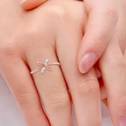Candere by Kalyan Jewellers 18k Rose Gold & Diamond Ring for Women-picture-19