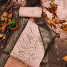 MANVAA Embellished Unstitched Dress Material-picture-10