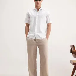 Rare Rabbit White Floral Regular Fit Shirt image 3