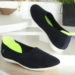 Carlton London Women's Navy Blue Slip-On Shoes-picture-42