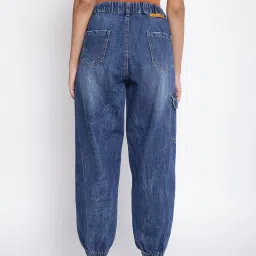 Tales & Stories Blue Regular Fit Lightly Washed Jogger Jeans image 2