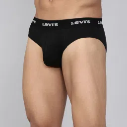 Levi's Black Cotton Regular Fit Briefs - Pack Of 2 image 3