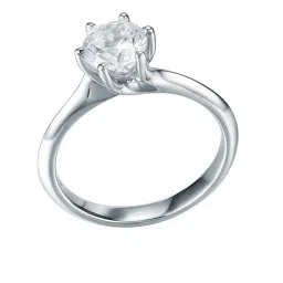 ornate jewels 925 Silver 2 Carat Solitaire American Diamond Six Prong Love Ring for Women & Girls image 2