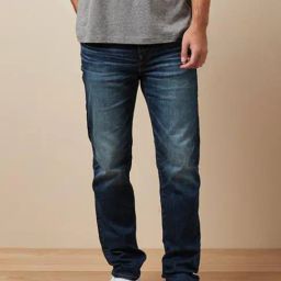 American Eagle Blue Straight Fit Jeans-picture-28