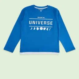 Pantaloons Junior Cobalt Blue Cotton Printed Full Sleeves T-Shirt-picture-21