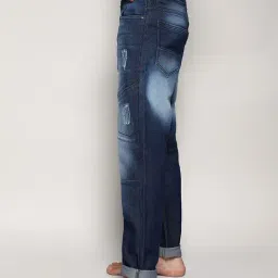 Campus Sutra Warm Blue Regular Fit Distressed Jeans image 3