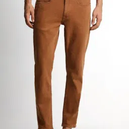 Louis Philippe Brown Cotton Regular Fit Jeans-image-36