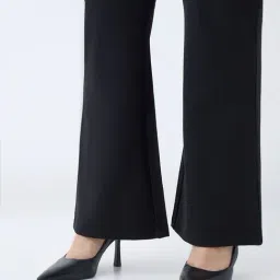 Gia by Westside Black High-Rise Bootcut Pants image 4