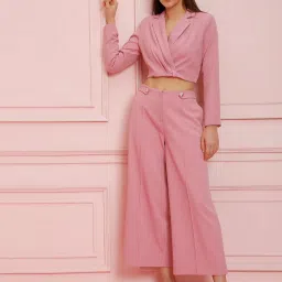 Vero Moda Pink Regular Fit Crop Blazer image 4