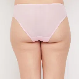 Clovia Pink Lace Bikini Panty image 2