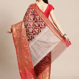 Banarasi Silk Works  Woven Saree with Blouse image 2