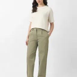 Van Heusen Green Slim Fit Trousers image 4