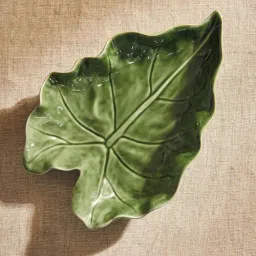 Pure Home and Living Green Ceramic Tropius Leaf Plate-picture-31