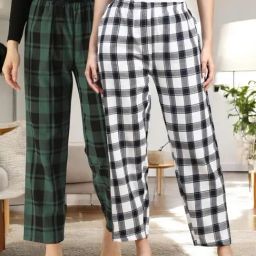 Kryptic White & Green Cotton Relaxed Fit Printed Lounge Pants - Pack of 2-picture-33