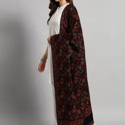 HANDICRAFT PALACE Leaf Woven Design Shawl image 4